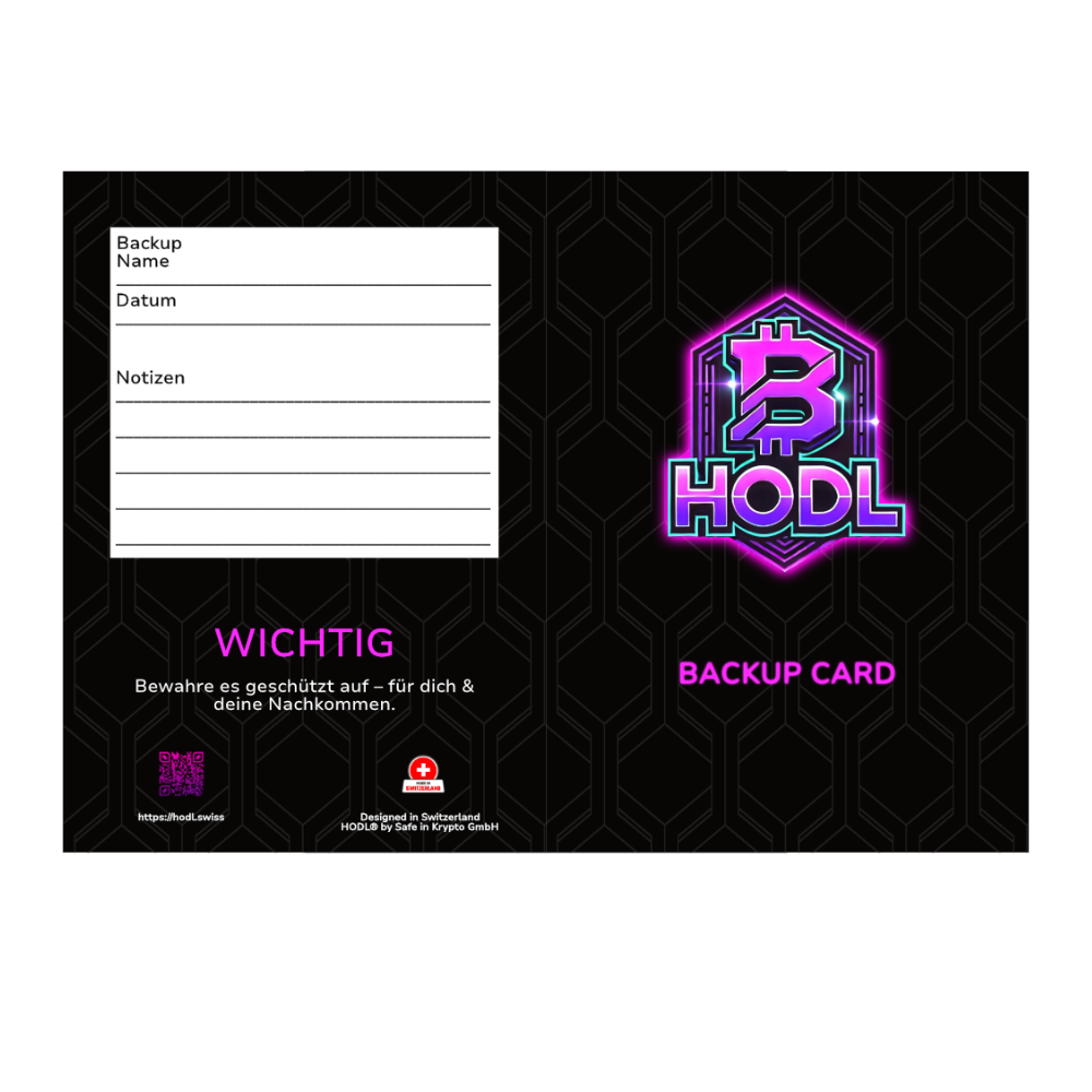 HODL Safe Paper - 3er Set