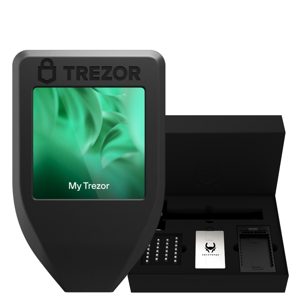 Trezor Model T + Cryptotag Zeus Pack